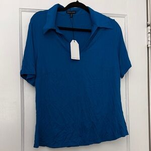 Universal Standard Bright Blue Button Down Shirt